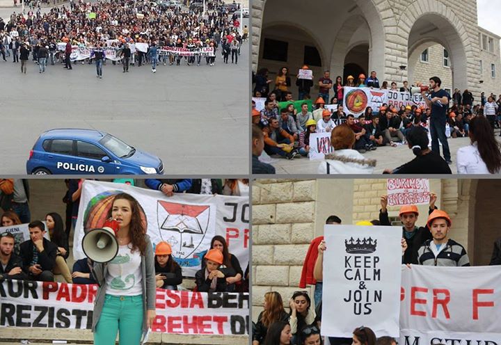 Albanski studenti i studentice protiv uništavanja fakulteta