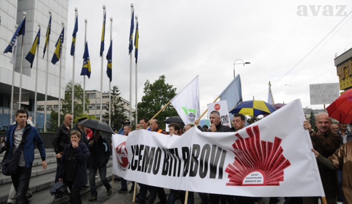 Radnički prosvjed u Sarajevu: ‘Nećemo biti robovi!’