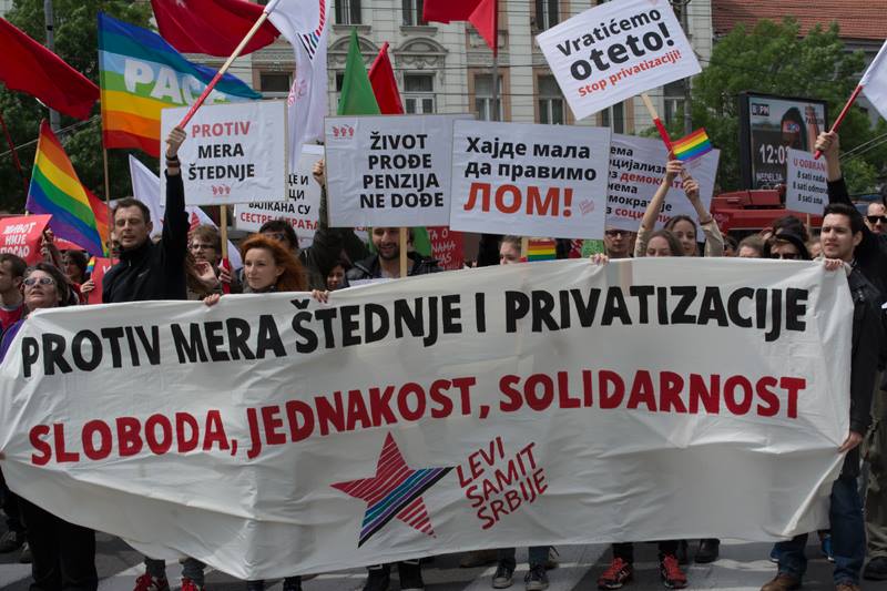 Prvomajski prosvjed u Beogradu: Sloboda, jednakost, solidarnost!
