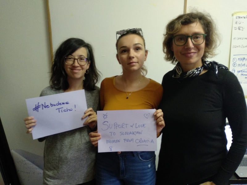 Podrška borbi protiv restriktivnog prijedloga zakona o pobačaju u Slovačkoj