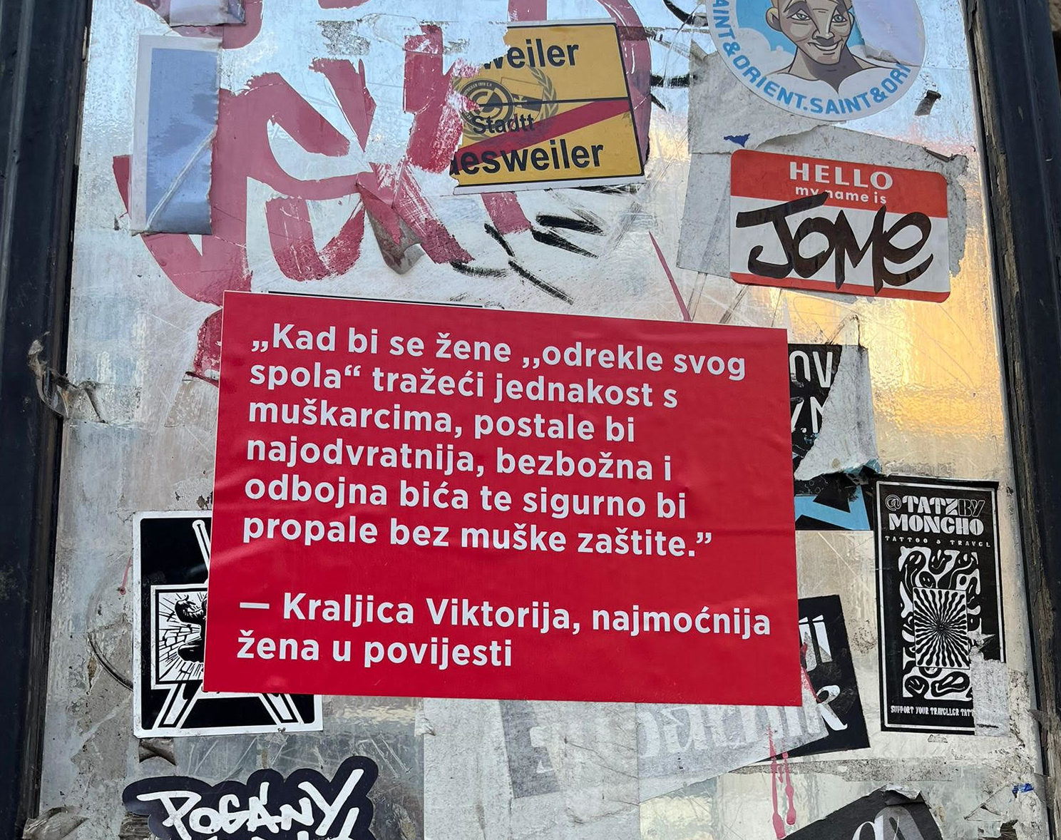 Citat kraljice Viktorije na plakatima: malinformacija protiv rodne ravnopravnosti